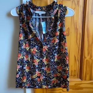 Loft - Sleeveless Floral Blouse - NWT - XXS
